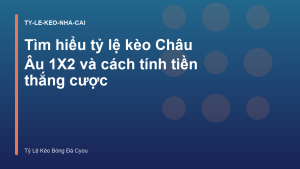 Read more about the article Tìm hiểu tỷ lệ kèo Châu Âu 1X2 và cách tính tiền thắng cược